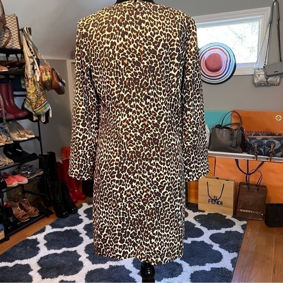 J Crew Cheetah Leopard Print Crepe Shift Dress sz 4 - Picture 5 of 8